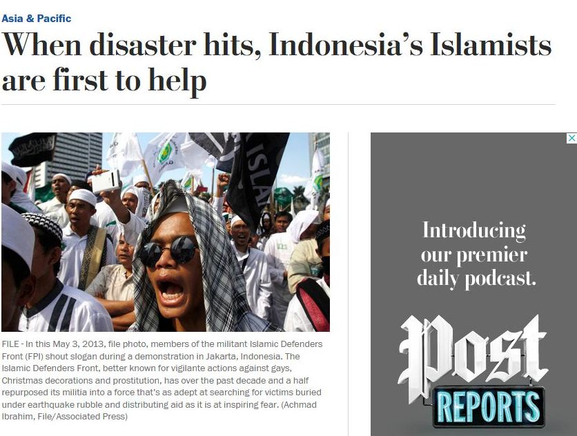 Jurnalis Washington Post Ungkap Kiprah FPI Selalu Pertama dan Terdepan Bantu Korban Bencana